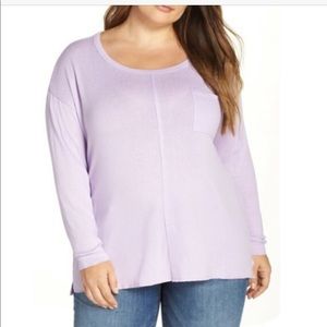 Caslon Lilac Cozy Long Sleeve Sweater Size 2X
